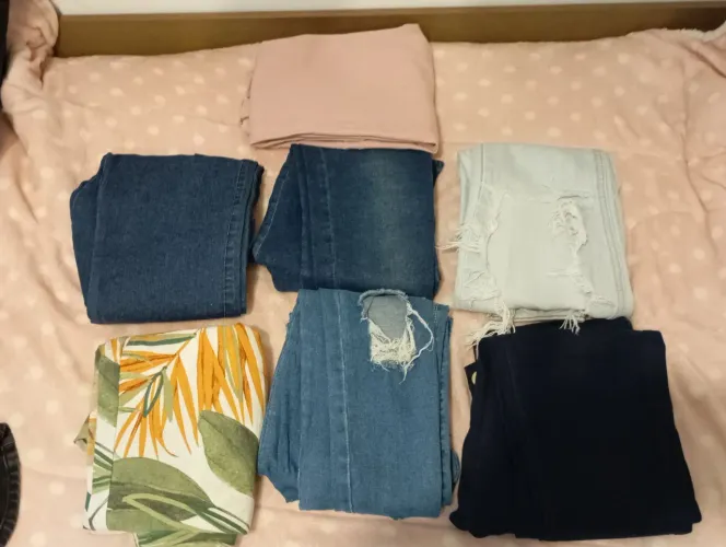 Kit com 7 calças femininas em ótimo estado