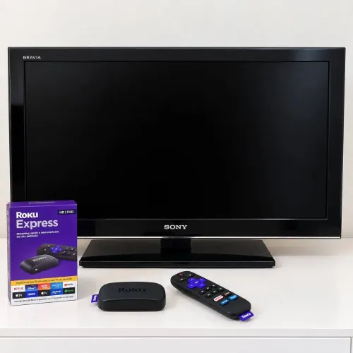 Televisão Sony 40" Polegadas + aparelho Roku express