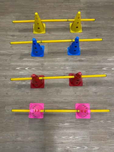 Kit Funcional Completo (Escada 4m + Cones + Barreiras + Bastão)