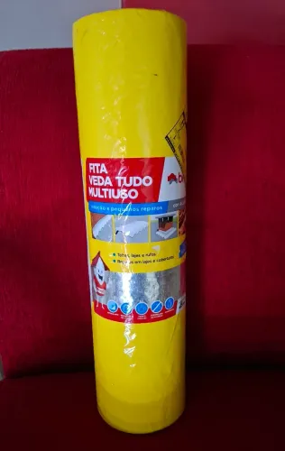 Manta Asfáltica Adesiva Alumínio Fita Veda Tudo Brasilit 45cm x 10 Metros