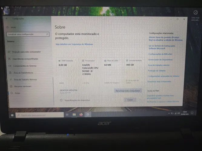 Notebook Acer Es1-511 8gb Ram Hd 500 Gb (Acompanha Mouse)