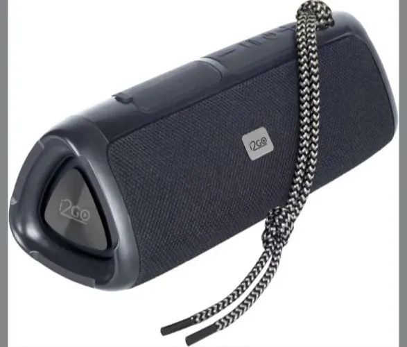 I2GO, Caixa De Som Bluetooth 3 Angle Sound. 12W RMS, Resistente à Água, Preto
