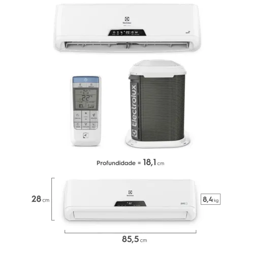 Ar condicionado Split Electrolux EcoTurbo 9000 BTUs 220v