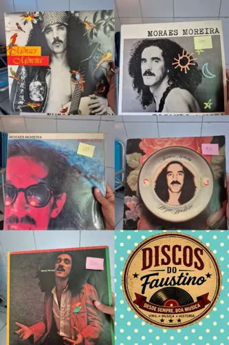 Lote Moraes Moreira | 5 LPs Vinis C/encarte | Discos do Faustino