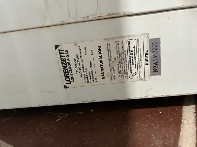 Aquecedor Lorenzetti LZ 2500 D