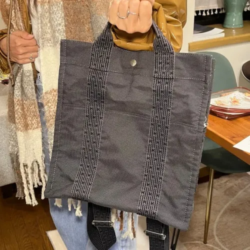 hermès fourre tout backpack canvas 100% original
