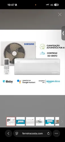 Ar condicionado Samsung 12000btus