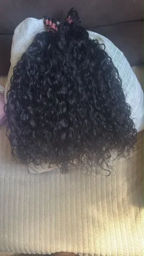 Cabelo cacheado 55 e 60 Cm 260 gramas cabelo vietnamita