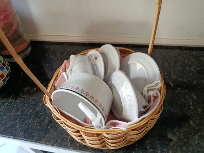 Cesta de café com jogo