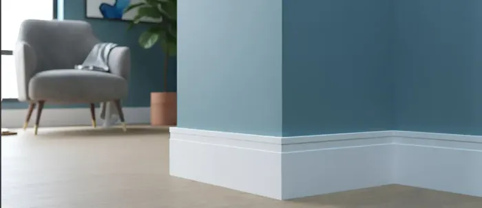Rodapé Flexível Autocolante com Passa Fio 10cm x 5 Metros - Rp16 - NOVO