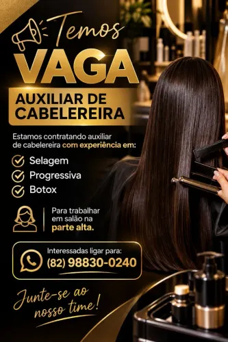 Auxiliar de cabelereire e manicure