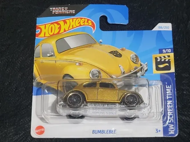 Hot Wheels Bumblebee Transformers VW Volkswagen Fusca Beetle - Carrinho Miniatura Dourado
