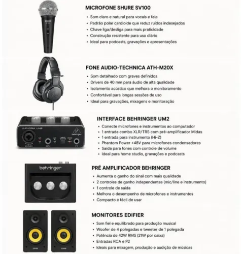 Kit Home Studio Completo