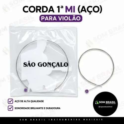 Corda P/violao 1a Mi Aço 010 Bolinha Sao Goncalo