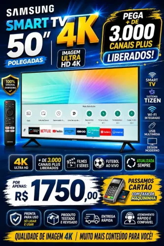 TV 4K SMART 50' POLEGADAS (SAMSUNG)