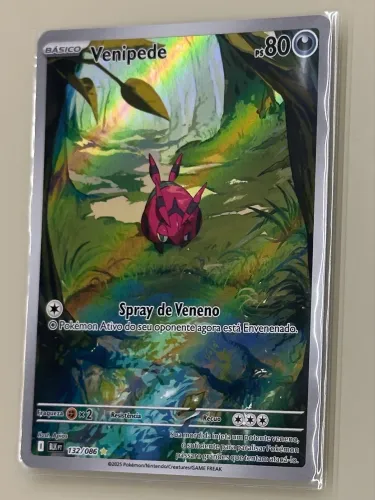 Carta Venipede (132/086) Raio Preto - Ilustração Rara