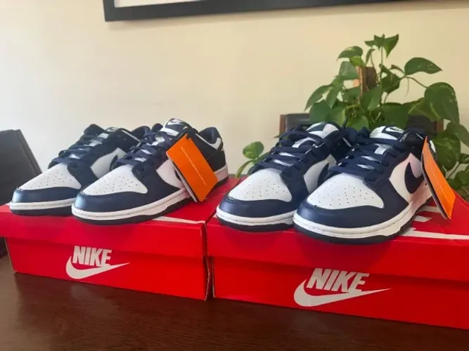 Nike Dunk Low Azul/Branco - Tam 38 BR (Novo na Caixa com Etiqueta)
