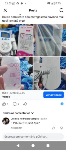 Vendo ou troco aparelho de escutar batimentos do bebê na barriga 