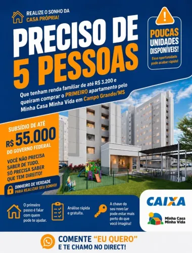 Apartamentos pelo Programa Minha Casa Minha Vida