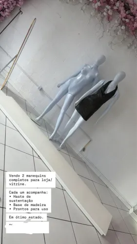 VENDO MANEQUINS COMPLETOS E BASE DE MADEIRA EM MDF PRONTOS PARA USO!