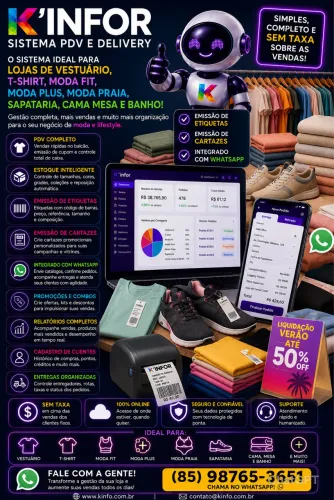 Sistema PDV frente de caixa e vendas