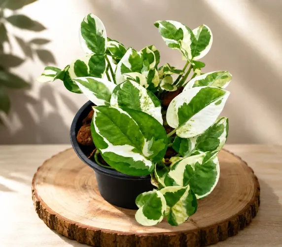 Jiboia N'Joy natural, variedade. Planta de fácil cultivo em qualquer ambiente.