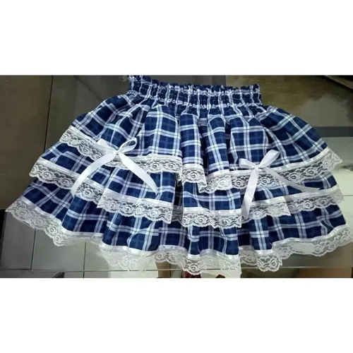 Saia junina azul