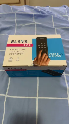 Fechadura Digital de Sobrepor, Abertura por senha ou tag, Pop, Preta, DS1100V, Elsys