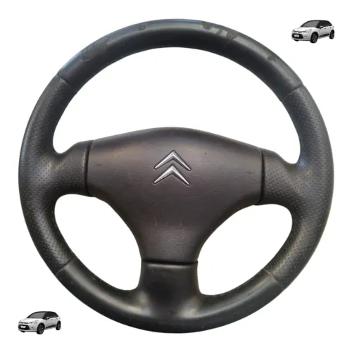 Volante Direção C3 2004 A 2007 Original Preto