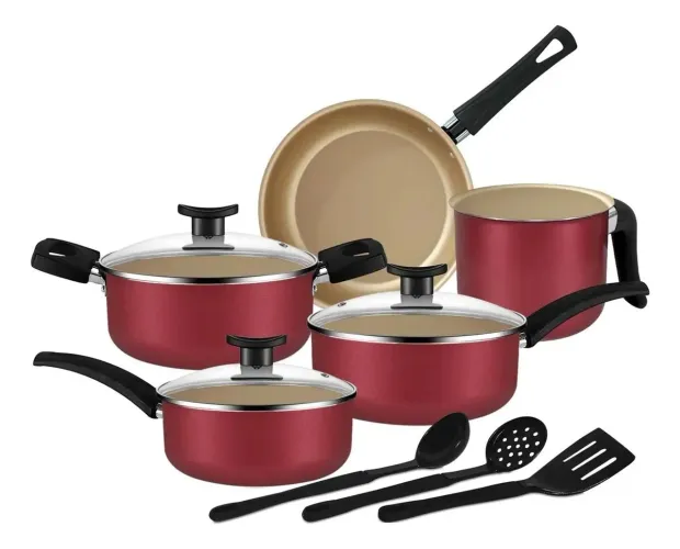 Conjunto de panelas 8 peças Cereja