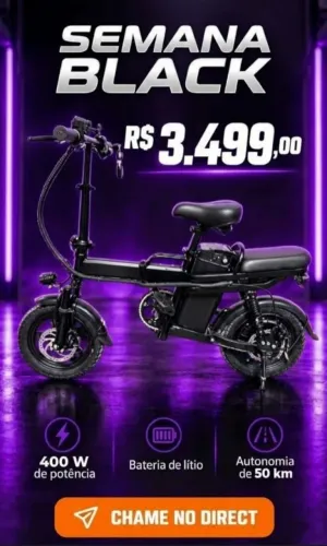 Bicicleta elétrica Promoção imperdível