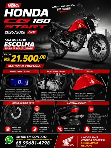 ? HONDA CG 160 START 2026/2026 - 0 KM
