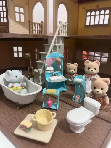 casa telhado vermelho sylvanian families casa de boneca