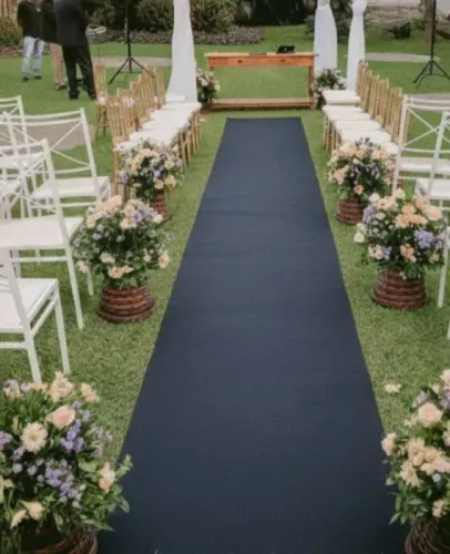 Passadeira azul tapete casamento aluguel
