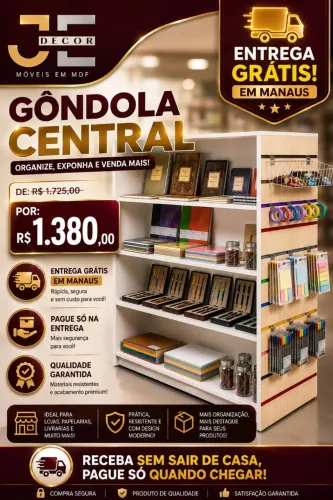 Gôndola Dupla face em mdf