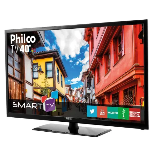 Smart Tv Led 40" Full - Hd Philco Ph40r86dsgw Preta<br>