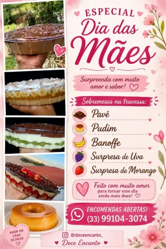 Sobremesas pro dia das mães 