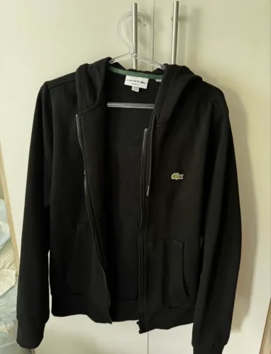 moletom lacoste classic fit preto p