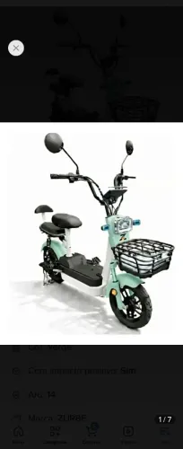 Bicicleta Scooter elétrica 500w velocidade 35 km bateria recarregável e removível