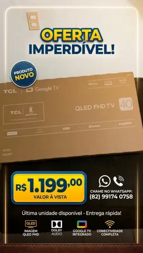 Smart TV TV TCL QLED FHD 40 Polegadas - Nova / Na Caixa!