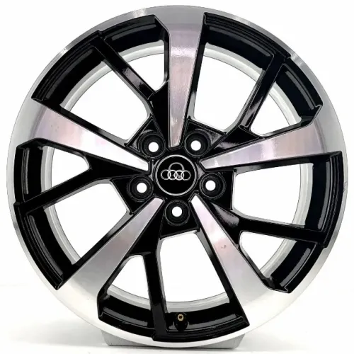 JOGO DE RODAS AUDI Q3 ARO 18X7 PRETO DIAMANTADO 5X112 ET43 SEMINOVAS
