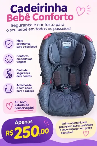 Cadeirinha bebê conforto para carro Burigotto