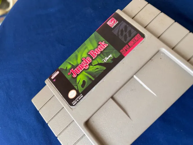 Cartucho The Jungle Book SNES - Placa Original (Relabel Frontal)