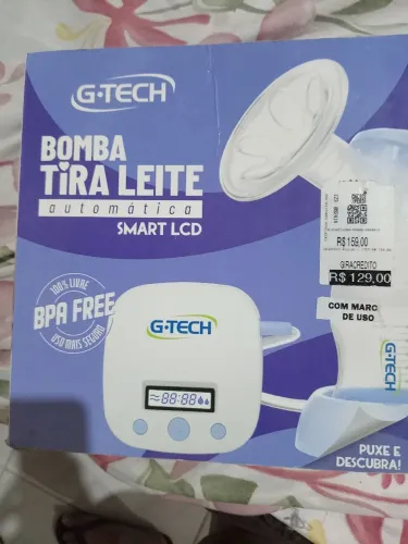 Bomba elétrica de leite G tech, com 4 níveis de sucção