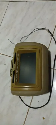 Encosto de cabeça com tela, bege