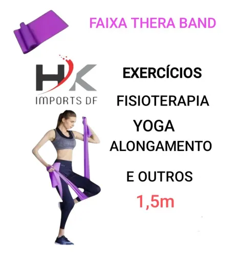 FAIXA THERA BAND ROXA EXERCÍCIOS E FISIOTERAPIA