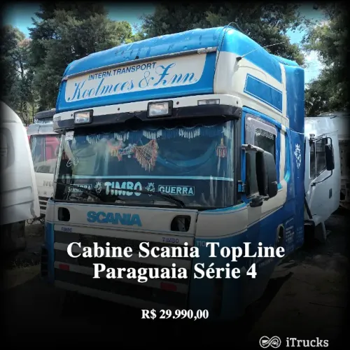Cabine Scania TopLine Paraguaia Teto Alto Leito Série 4