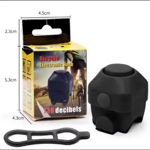 Buzina Recarregavel 130 dB a Prova D'água Para Bicicleta Bike mt268