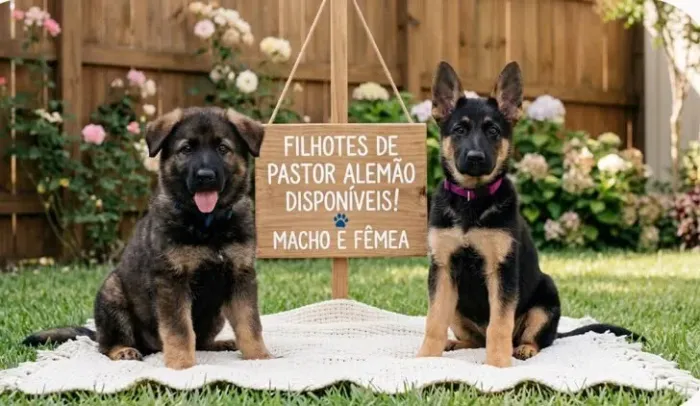 Filhote de pastor alemão femea e macho disponível 