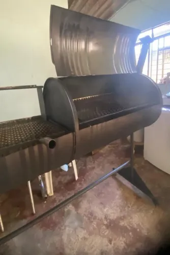 CHURASQUEIRA DE TAMBOR A BAFO GRANDE COMPLETA